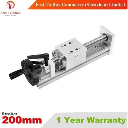 Stroke 200mm C7 CNC Sliding Table 1605 Manual Operation Repositioning resolution 0.05mm Linear Guides for CNC Machine