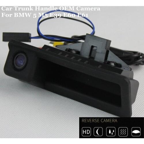 JanDeNing HD CCD Car Rear View Parking/ Backup Reverse Camera/ WaterProof Trunk Handle OEM For BMW 5 M5 E39 E60 E61