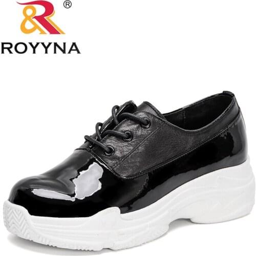 ROYYNA 2021 New Designers Genuine Leather Sneakers Women Shoes Basket Classics Casual Shoes Woman Vulcanize Shoes Feminimo Comfy