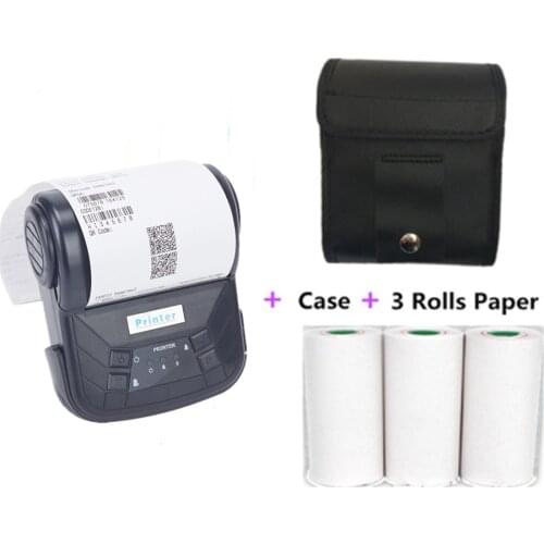 MP3 Mini Portable Handheld POS Thermal Bluetooth Receipt Printer for Android iOS Windows System Black