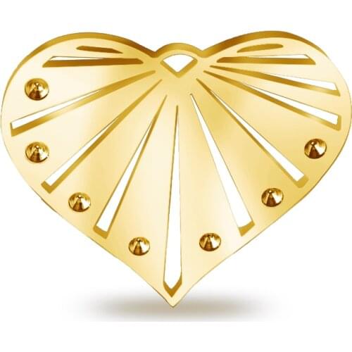 MYLONGINGCHARM 5pcs/lot Blanks Heart Pendant Hexagon Pendant Charm Stone Heart Charms Engravable Jewelry Making Accessories