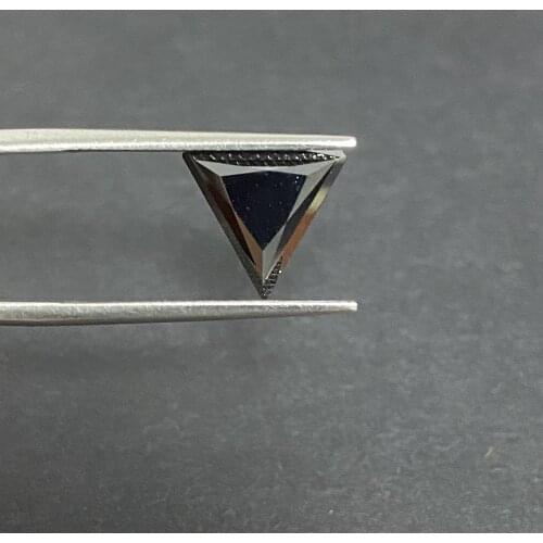 1Carat 6.5x6.5MM VVS Lab Grown Black Moissanite Triangle Cut GRA Certificate Loose Diamond Gemstones