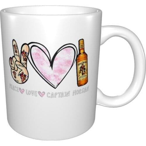 Peace Love Captain Morgan Mug Coffee Cup Coffee Mug Coffee Cup Set Big Tea Cup Coffee Cup Set