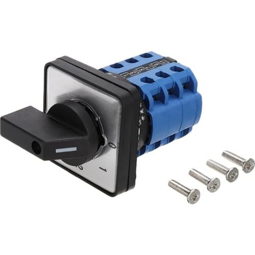 Changeover Switch 4 Positions Rotary Universal Cam Changeover Conversion Switch Circuit Control 660V 20A With Screws