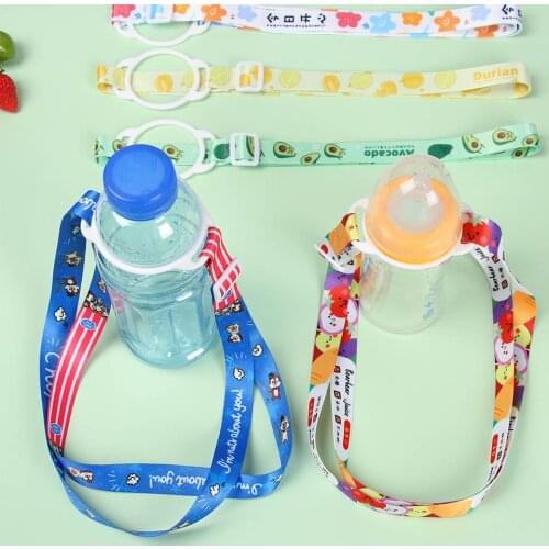 Water Bottle Shoulder Strap Hanging Rope Adjustable Portable Baby Kettle Buckle Lanyard for Outdoor Daily Walking Biking Hiking