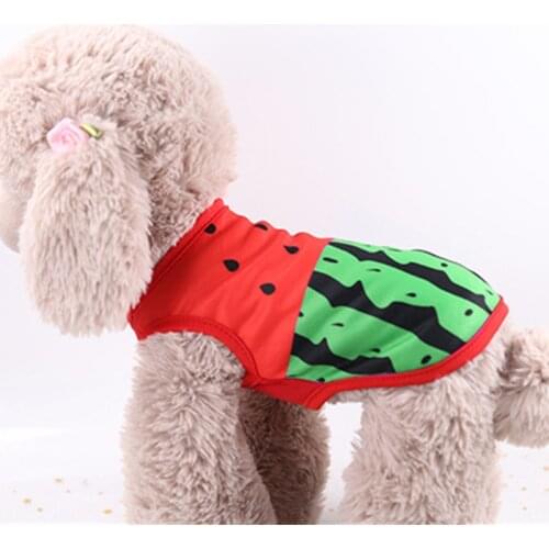 Cute Pet Dog Clothes For Small Dogs Watermelon Printed Puppy Cat Cotton T-shirt Vest Summer Pet Clothing Chihuahua Pug Shirts