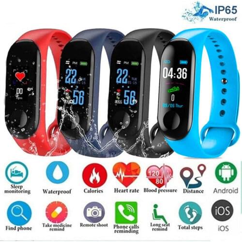Men Smart Sports watch blood pressure heart rate monitor message reminder bluetooth waterproof men and women bracelet kids wrist