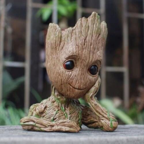 Guardians of The Galaxy Baby Groot Tree Flowerpot Action Figures Cute Model Toys Pen Pot Home Decorations
