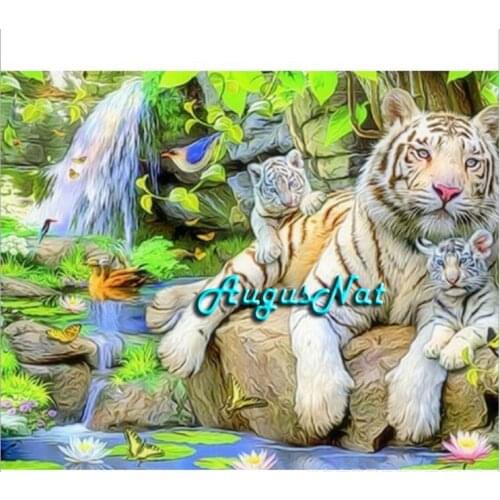 Tigers diamond painting full round animals crystal beads poster painting with diamonds scenery wall art mosaic embroidery kit