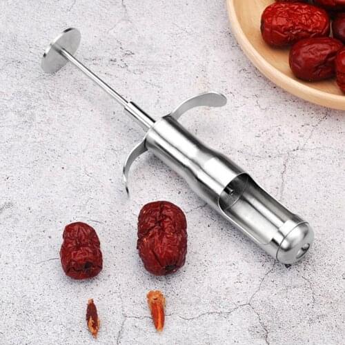 Stainless Steel Cherry Red Date Pitting Device Portable Anti-rust Stainless Steel Fruit Pitting Device