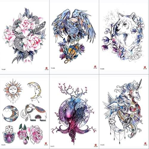 Temporary Tattoo Sticker Fake Tatoo Monster Flash Tatto Waterproof Small Arm Body Art Men Women