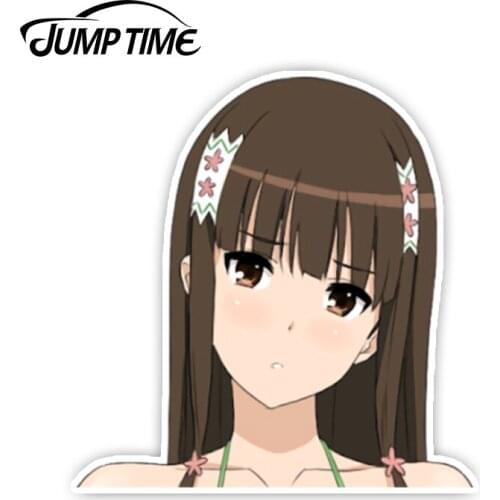 Jump Time 13cmx10.2cm Amagi Brilliant Park Anime Cute Girl Car Stickers and Decals Vinyl Waterproof Decorative Waifu Sticker