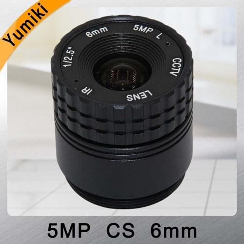 Yumiki 5.0MP HD 6mm CCTV Lens Manual Focal CS mount IR 1/2.5" 5mp for Security IP Camera
