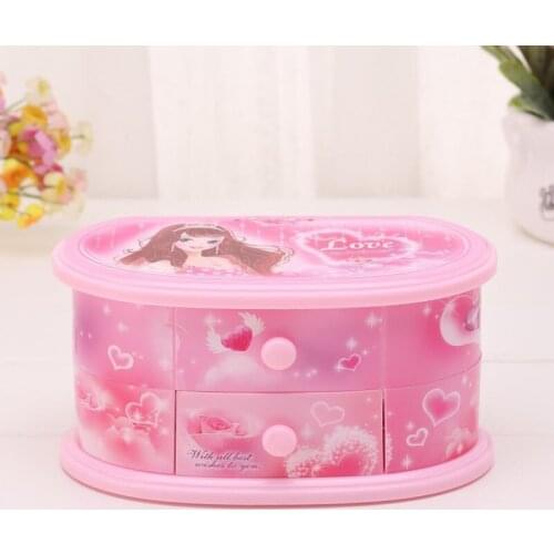 Makeup Mirror Music Box To Send Birthday Gift Music Box Rotating Ballet Girl Kindergarten Student Gift