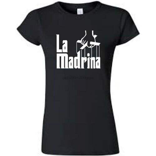 La Madrina The Godmother shirt in Spanish Brand New Choose your size Ladies Fit Gift Print T-shirt Hip Hop Tee Shirt cheap