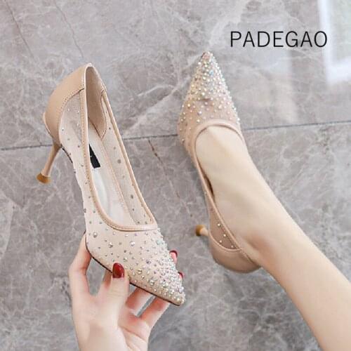 2020 Women Shoes Black Party High-heeled Shallow Concise Elegant Concise Sexy Womens Shoes