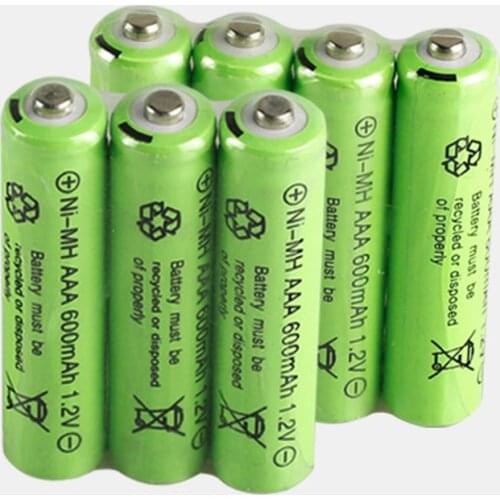 20psc/lot 1.2v 600mah AAA remote control toy rechargeable NI-MH rechargeable battery AAA 1.2V 600mAh free shipping