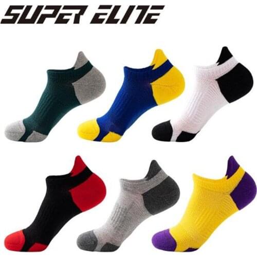 6 pairs NEW Sports Socks SUPER Elite 2025 Cotton Basketball Slipper Socks Men Outdoor Hiking Running Socks