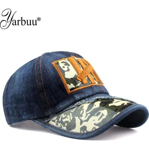 [YARBUU]Women Baseball Caps Hats For Men Denim Jeans Band Snapback Caps Casquette Plain Bone Hat Gorras Men Casual sun Cap Hat