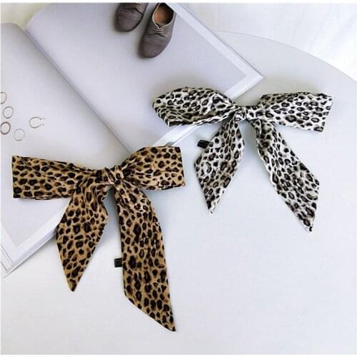 Brand Bag Scarves Leopard Print Womens Scarf Silk 100% Summer Multifunctional Ribbon Headband Wrist Towel Womens Turban MN3