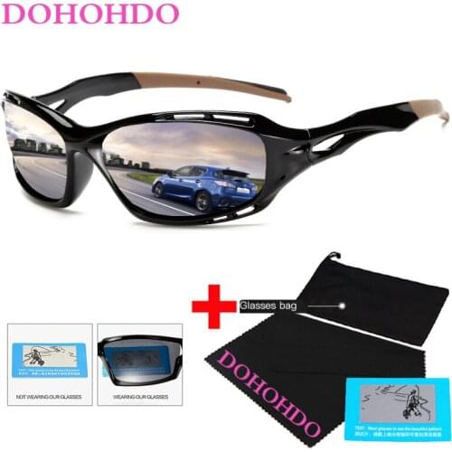 DOHOHDO Brand Sunglasses Men Night Vision Polarized Sunglasses Mens Womens Goggles Eyewear Sun Glasses Gafas de sol KP1004