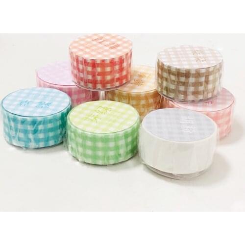 20mm*5m Simple Grids Paper Decorative Masking Washi Tape DIY Sticker Stick Label Album Decoration
