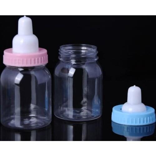 Feeder Bottle Candy Chocolate Box Baby Shower Wedding Craft Party Favor Christening Children Birthday Gift Boxes pink blue