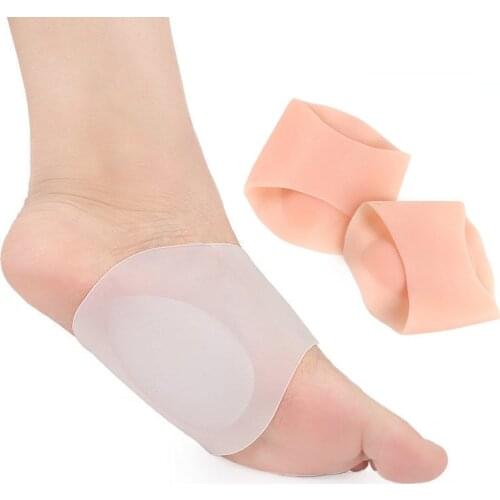 Gel Arch Supports for Plantar Fasciitis, Flat Feet, Foot Support Pain - Pair of Gel Inserts for Sandals, Sneakers, Boots, Shoes