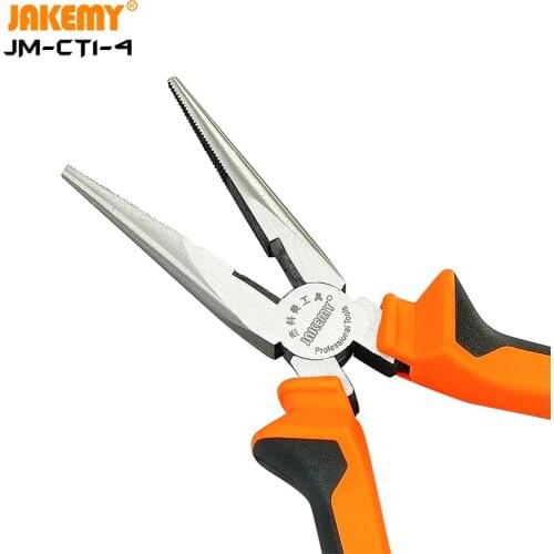 JAKEMY JM-CT1-4 8 inch Precision Stainless plier Multi Functional long nose wire twisting pliers hand tool Household Tool Set