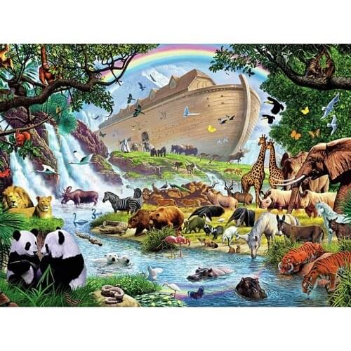 Full Square/Round Drill 5D DIY Diamond"Noahs Ark" painting Embroidery diamant Cross Stitch Mosaic picture for Home Decor paint