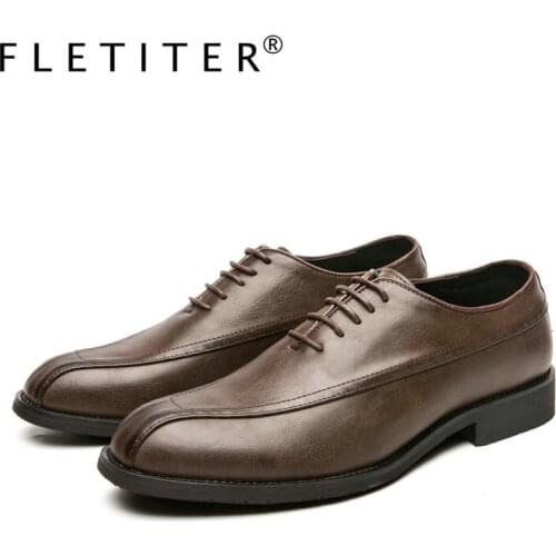 Mens Shoes Fashion Oxford 2021 Autumn Men Dress Leather Oxfords Party Wedding Formal Business Elegant Dress Shoes for Male