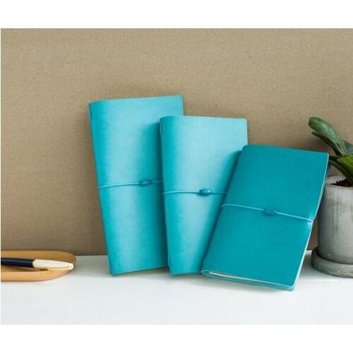 Midori Notebook Creative Travelers Notebook Elastic String Binding Basic Style Soft PU Cover 64 Sheets