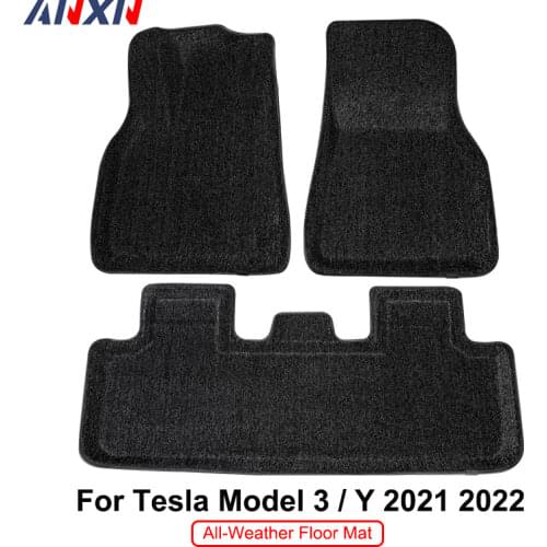 For Tesla Model 3 Model Y 2021 Floor Mat Fits Ultimate All Weather Waterproof 3D Non-slip Interior Mats Left / Right Hand Drive