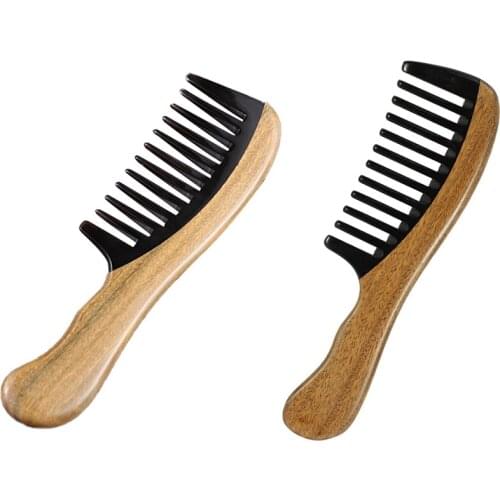Natural Aroma Wooden Buffalo Horn Comb Fine Tooth Comb With Hair Comb No Static Detangling Aroma Buffalo Horn Comb