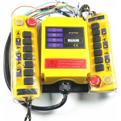 1 Speed 2 transmitter Control Hoist Crane Radio Remote Control System Controller AC DC 12V/24V/36V/110220V/380/415V