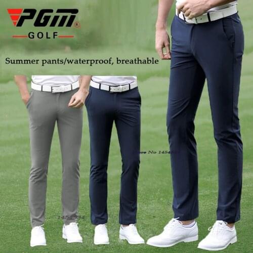 Summer Men Clothing Golf Long Pants Male Breathable Quick-dry Trousers Elastic Slim Soft Comfortable Tennis Pants Sportswear Pgm