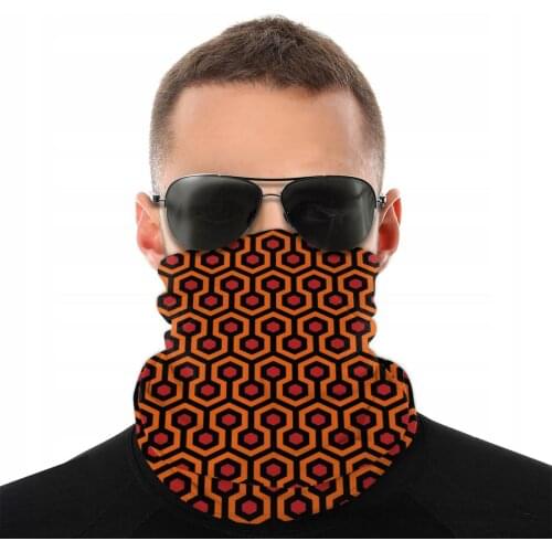 Shining Iconic Hotel Carpet Pattern Magic Scarf Half Face Mask Tube Scarf Balaclava Bandanas Versatility Headwear Outdoor Hiking
