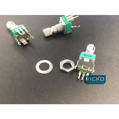 [VK] Precision adjustable potentiometer R09 RK09 RK097N B10K B50K B100K 15MM Vertical single 15mm rachis switch