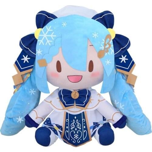 VOCALOID Hatsune 2021 Snow Miku Super Plush Peripheral Toy Gifts Anime Plush Soft Pillow Anime Figures Stuffed Toy Plush Doll