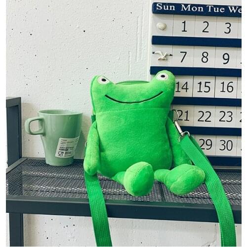 Super fire cute frog plush bag female 2020 new fashion Korean version popular all-match girl messenger bag
