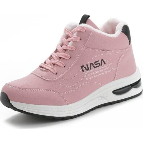 2020 new Woman Winter Ankle Vulcanized Shoes Warm Thick Plush Suede Snow Boots Female PU Leather Outdoor Sneaker Fur Shoes Women