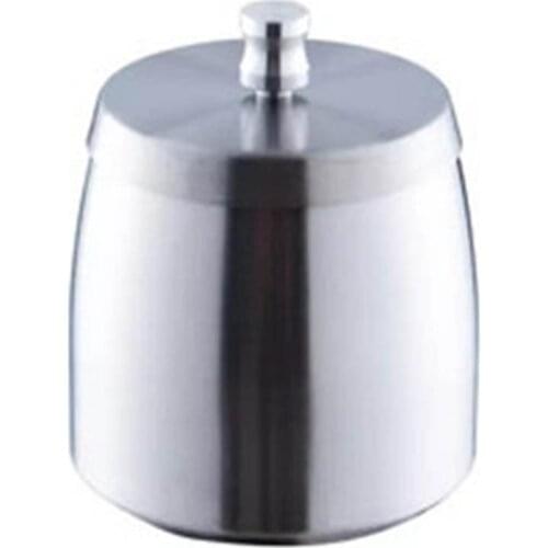 1pc 8x8x7.5 Cm Stainless Steel Ashtra Y With Lid Windproof Round Ashtra Y For Indoor & Outdoor High Quality