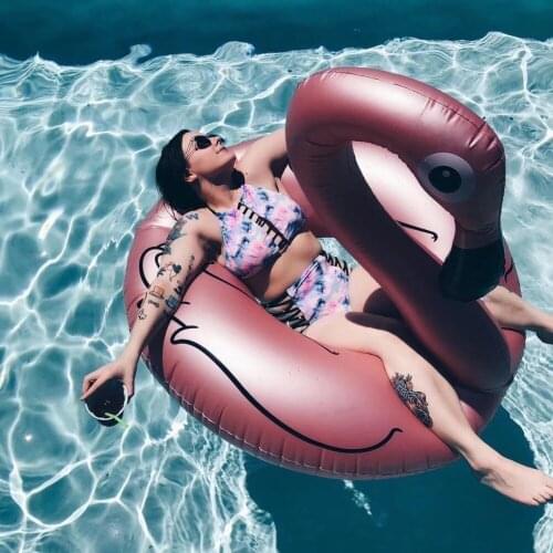 120cm Flamingo Inflatable Swimming Ring for Pool Adult Baby Swimming Ring Float Swim Circle Kids Pool Toys Beach Party Supply