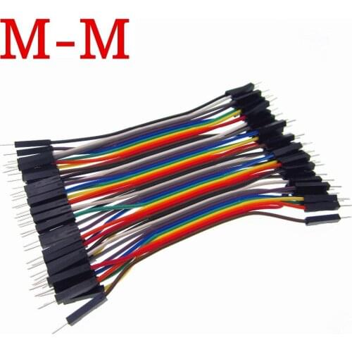 40pcs/lot 10cm 2.54mm 1pin Male to Male jumper wire Dupont cable