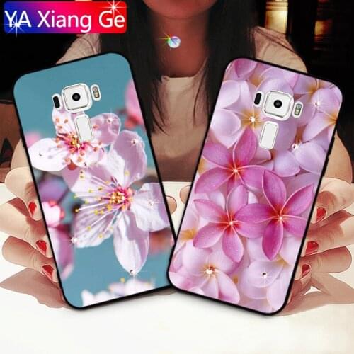 Glitter Diamond Case For Asus zenfone Selfie ZD551KL Z00UD Luxury Rhinestone Cherry Cover Case For Asus ZenFone 3 ZE552KL