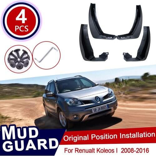 For Renault Koleos 1 2008~2016 Car Mud Flaps Front Rear Mudguard Splash Guards Fender Accessories 2010 2011 2012 2013 2014 2015