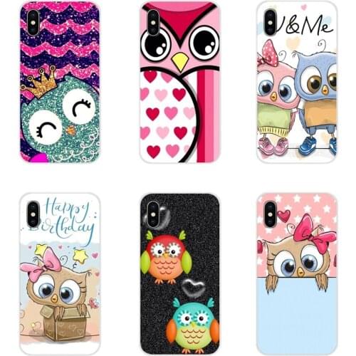 For Motorola Moto X4 E4 E5 G5 G5S G6 Z Z2 Z3 G3 G2 C Play Plus Accessories Phone Shell Covers Cute Owl Hearts