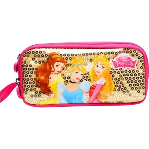 Disney Frozen Double Canvas Pencil Case Cartoon Student Stationery Box Birthday Gift Handbag Fashion Trend Prize