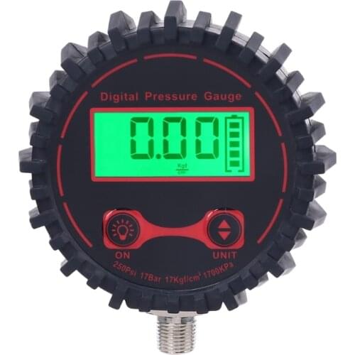 157A 0-250 PSI Digital Tire Pressure Guage 1/8" with Flashlight for Car Bicycle Motorcycle Vehicle Tyre Inflator Gauge