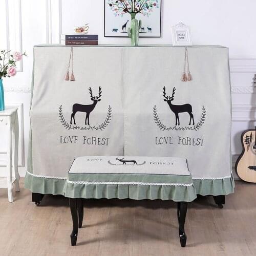 European Piano Cover Sets General Modern Dustproof Piano Cover Stool Seats Cover Home Decor Full Cover Piano Dust Cover